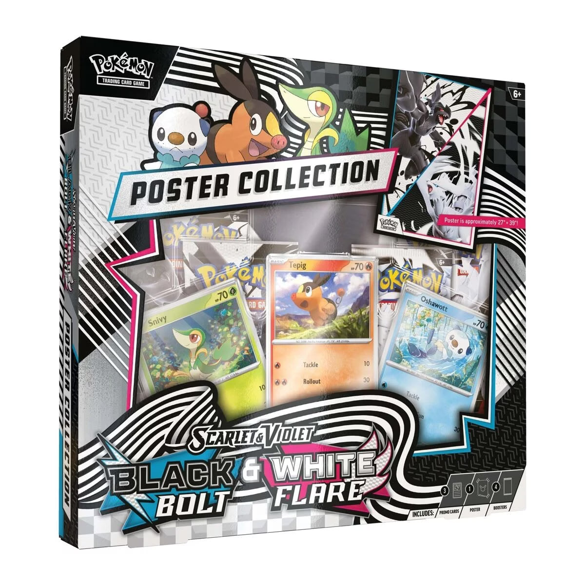 Pokémon TCG: Scarlet & Violet – Black Bolt & White Flame Poster Collection